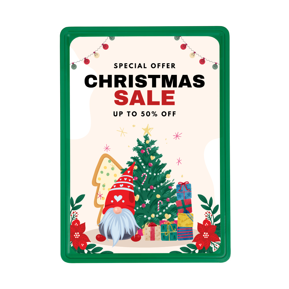 Christmas Plastic Poster Frame A5 Green