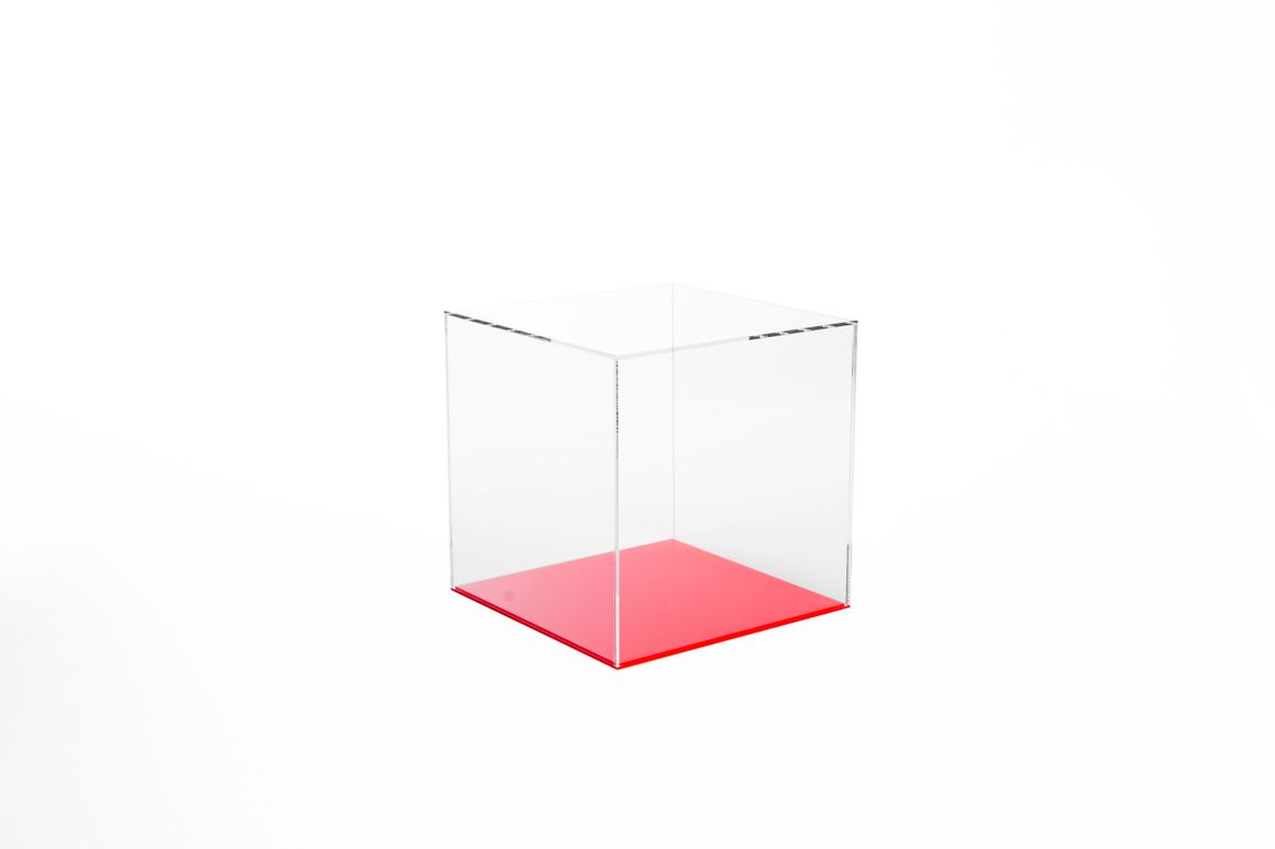 Red Based Acrylic Display Cube