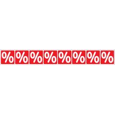 Sticker Percentage Sign Roll, horizontal