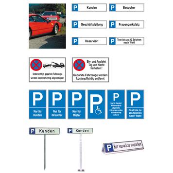 Parking and Stopping Signs of Plastic