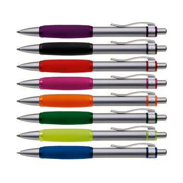 Push Button Ballpoint Pen "Lucky" with Coloured Grip