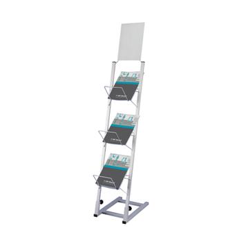 Catalogue Stand with Large Fill Depth and Header Board