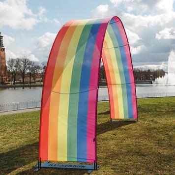 Bannerbow Outdoor - the promotional arch for events