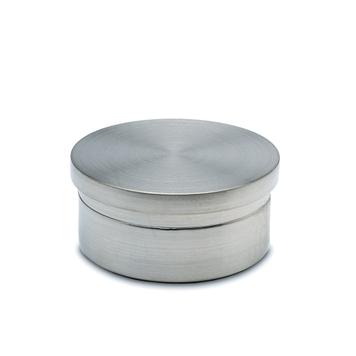 End Cap for Tubing, Zinc Protectan Stainless Steel Effect, flat