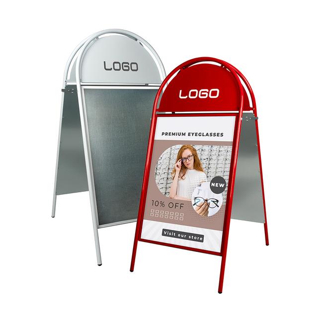 Outdoor Poster Stand with Semi-Circular Header