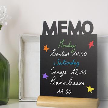 Table-Top Chalk Board with Wooden Base