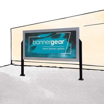 bannergear™ Stand "Concrete Base", 1-sided