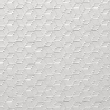 FlexiDeco-Stylepad / Vinyl, Cube Structure pearl grey