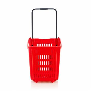 Grocery Basket ON Wheels 52 Litre to pull and carry