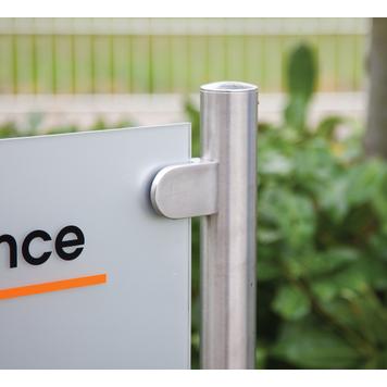 Company Sign "Straight-Line Entrance" with acrylic panel