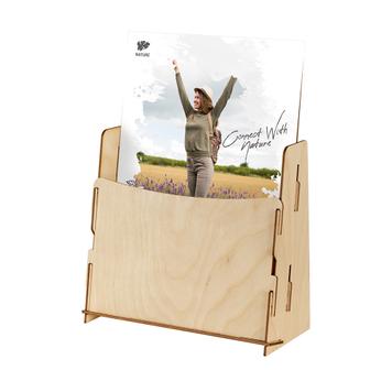 Brochure Stand "Nerine" made of wood